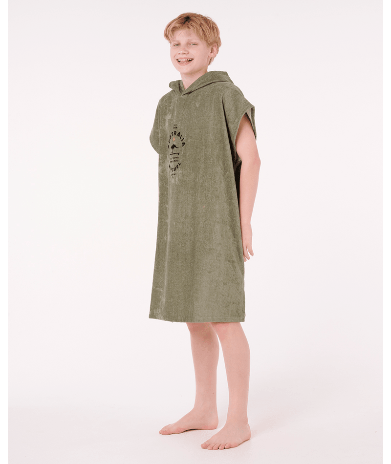 Rip Curl Printed Hooded Towel - Boy in OLIVE
