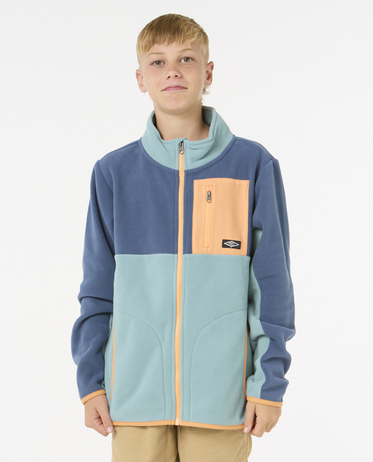 Rip Curl Raw Energy Block Fleece - Boy in BLUE LAGOON