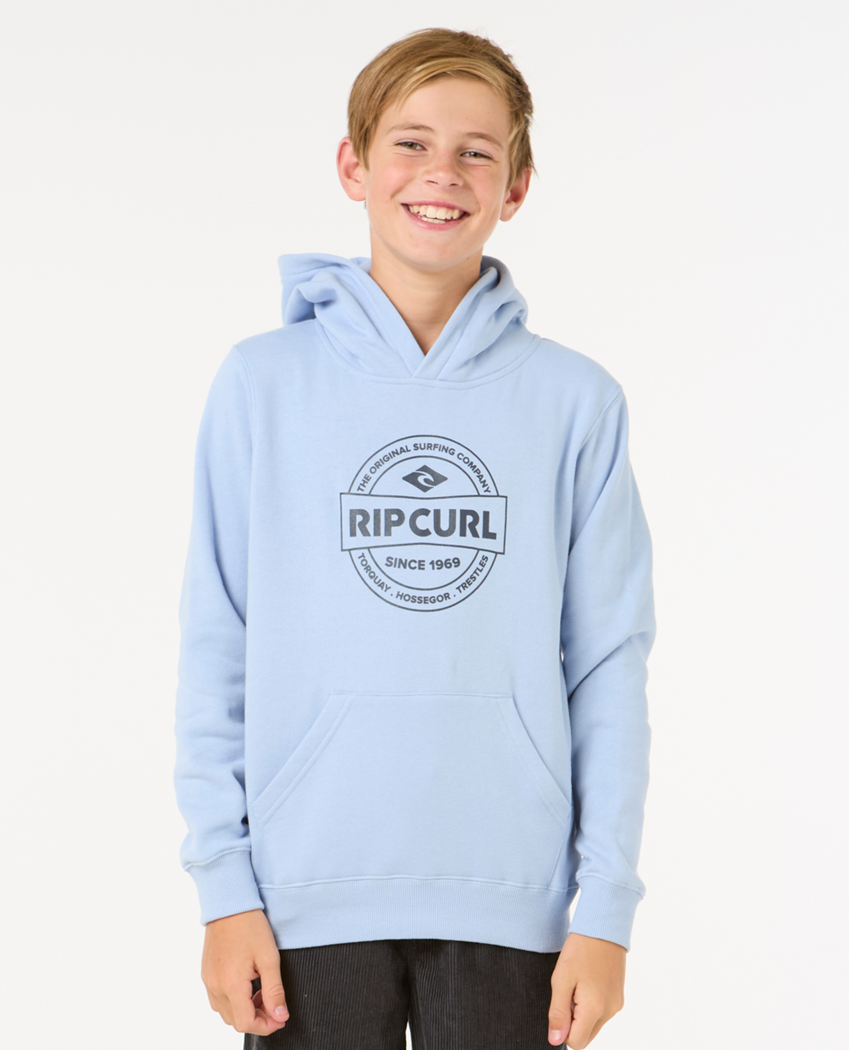 Rip Curl Stapler Hood-Boy in ICE BLUE
