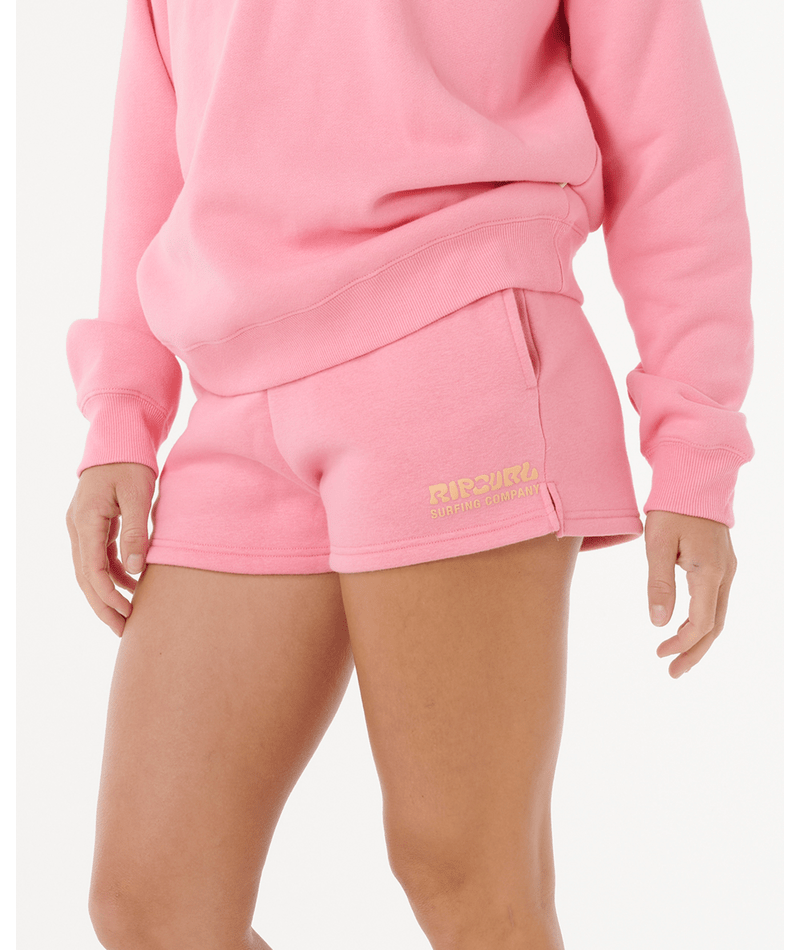 Rip Curl Surf Puff Short in PINK/ORANGE