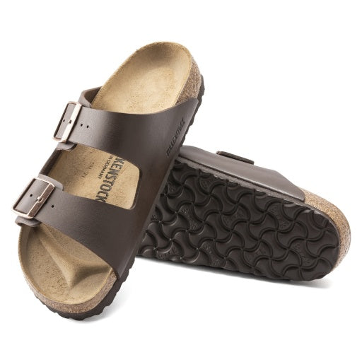 Birkenstock Arizona Dark Brown Birko-Flor Regular in Dark Brown