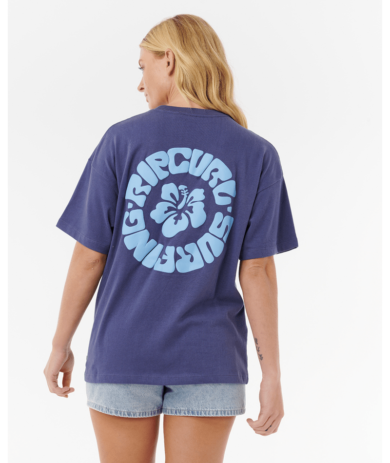 Rip Curl Luxe Surf Heritage Tee in NAVY