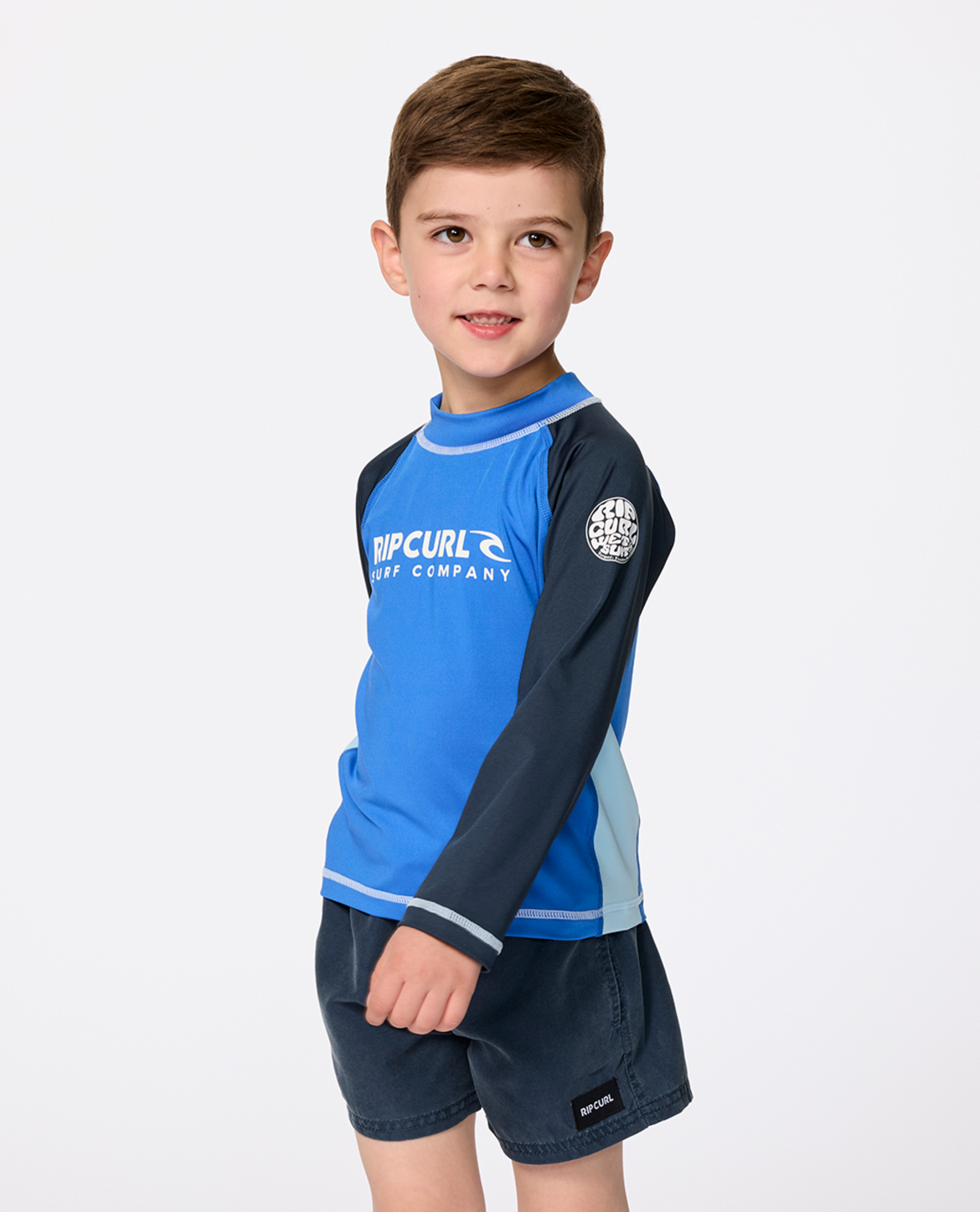 Rip Curl Shock Upf L/S-Boy in BLUE GUM