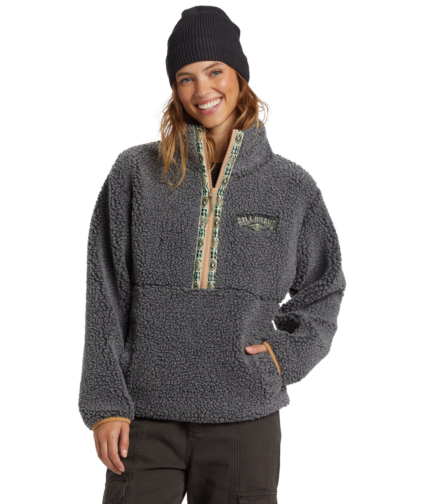 Billabong Horizon Mock Neck in CHARCOAL