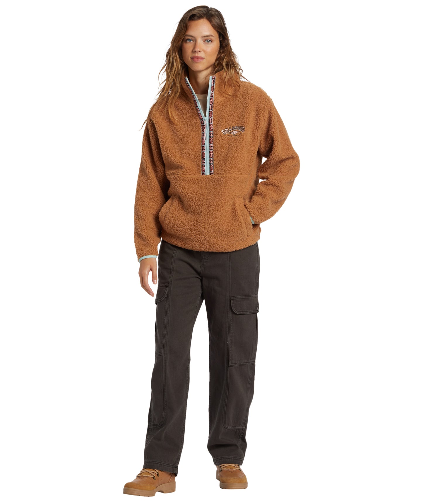 Billabong Horizon Mock Neck in SANDALWOOD
