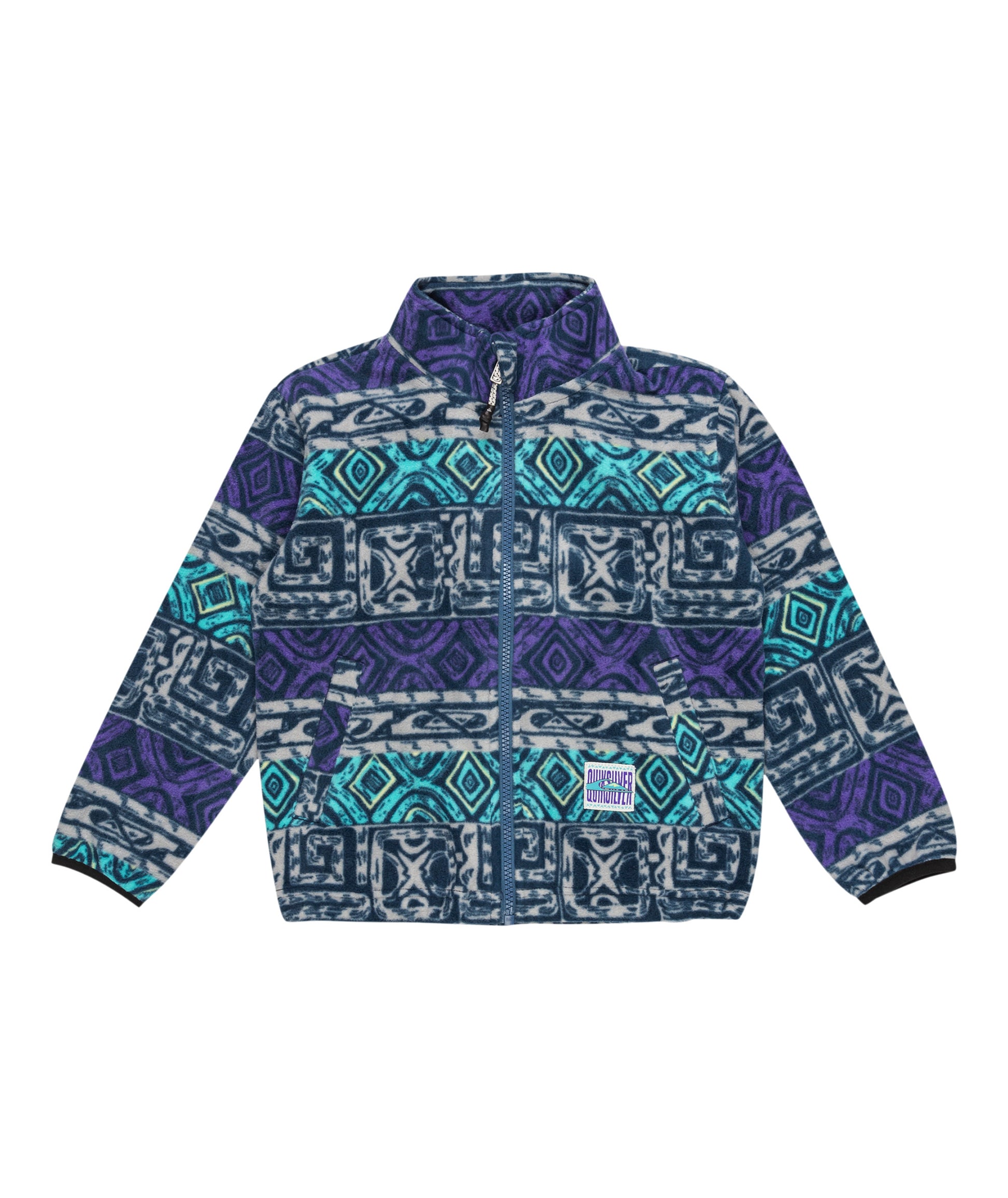 Quiksilver Global Heat Polar Zip Boys in SILVER GRAY GLOBAL HEAT STRIPE