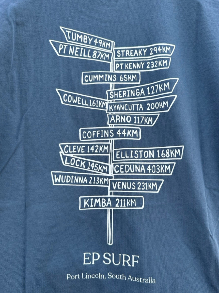EP SURF Mens Signs Tee - Petrol Blue