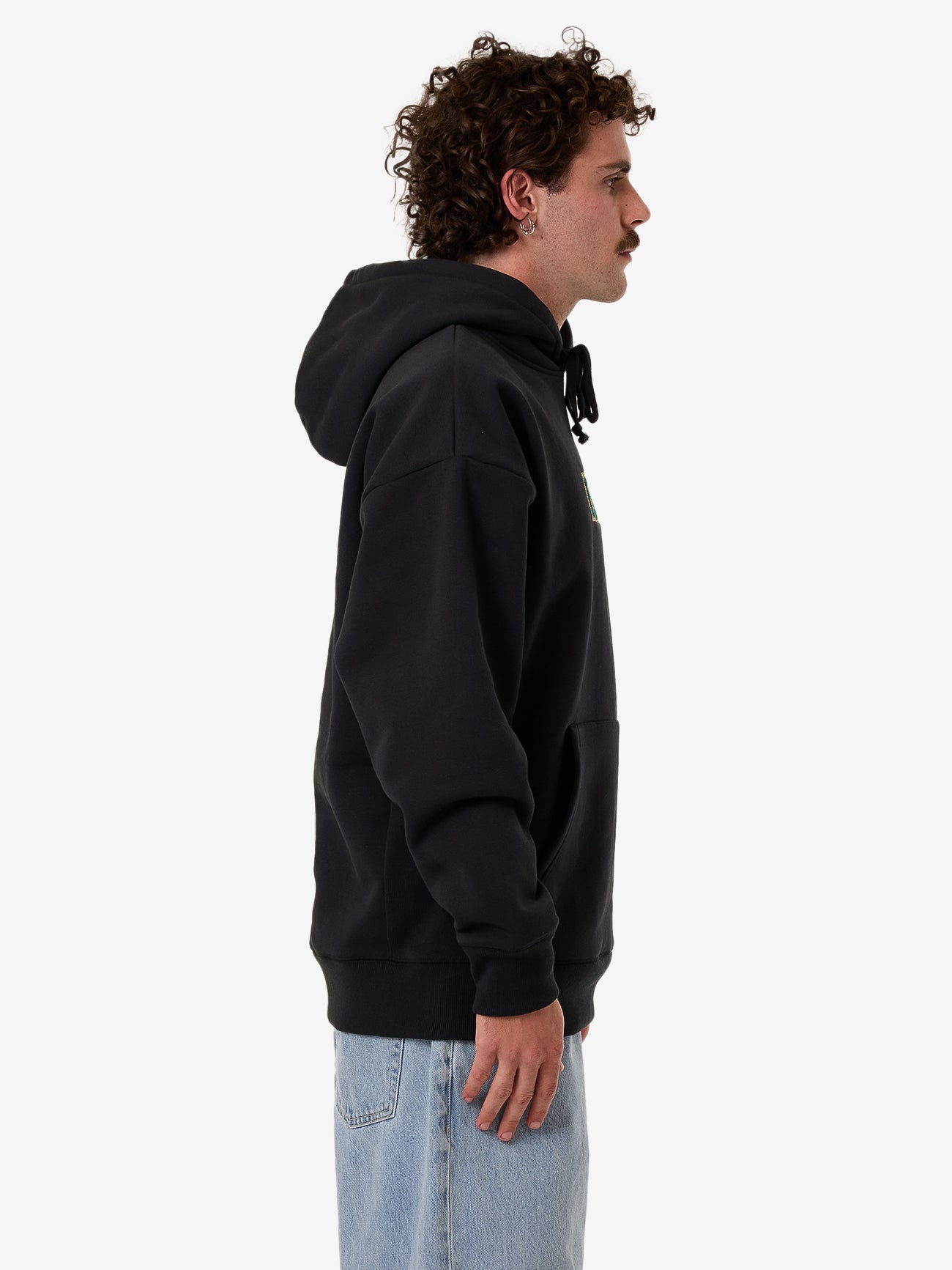 Thrills Behind It All Slouch Pull On Hood - Pirate Black in Pirate Black