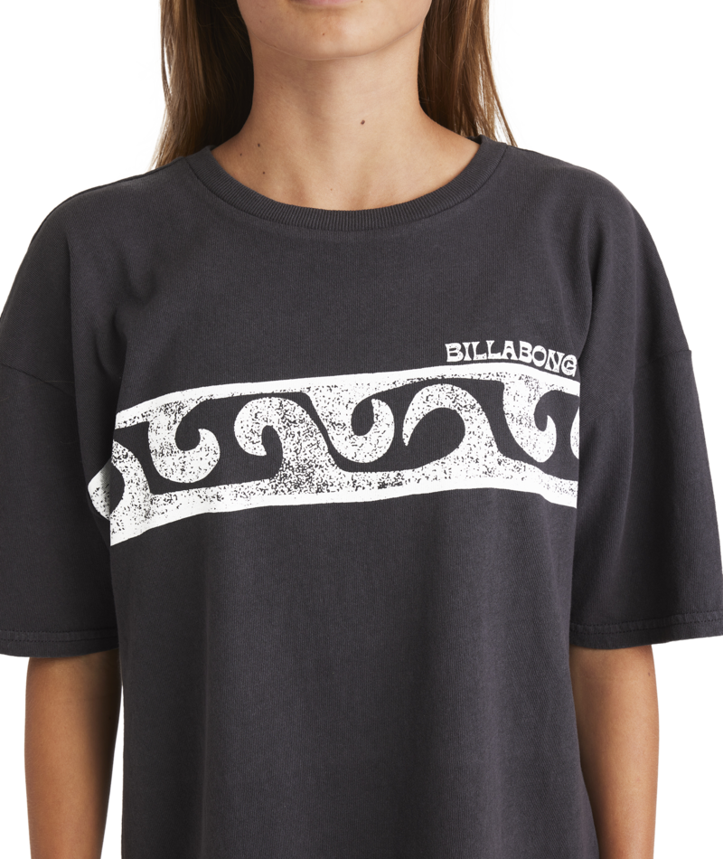 Billabong Wave Fade Jnr Tee in OFF BLACK
