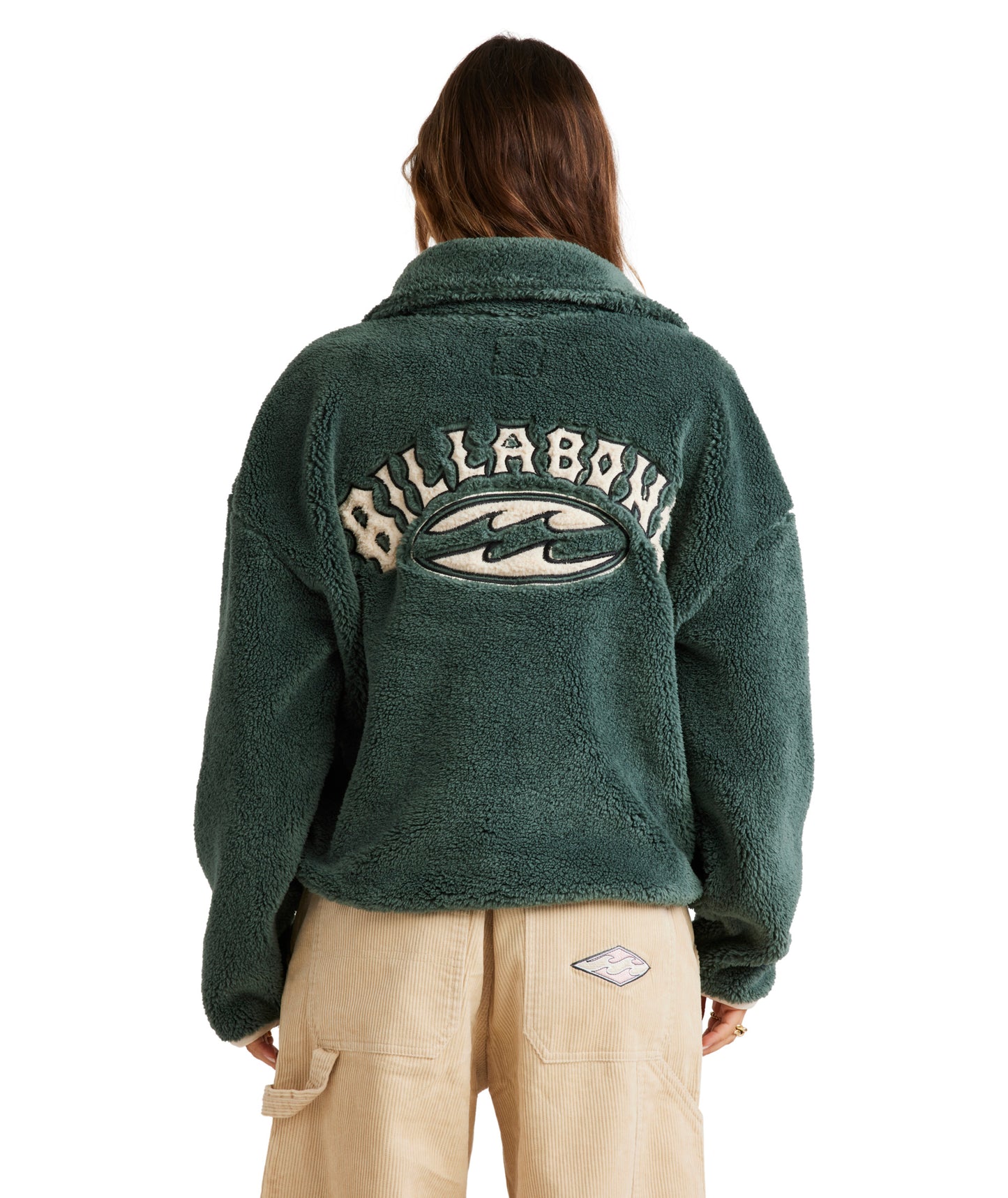 Billabong Old Days Half Zip Crew in FOREST