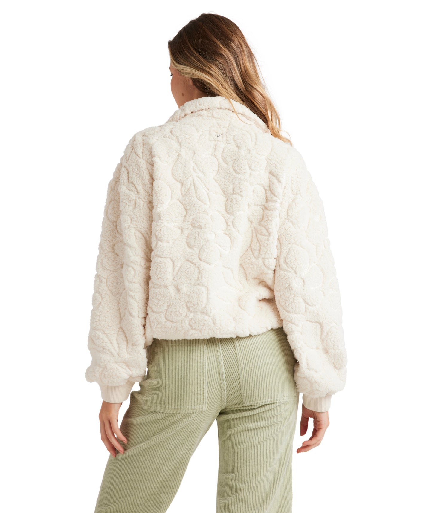 Billabong Fireside Cozy Half Zip Crew in WHITECAP