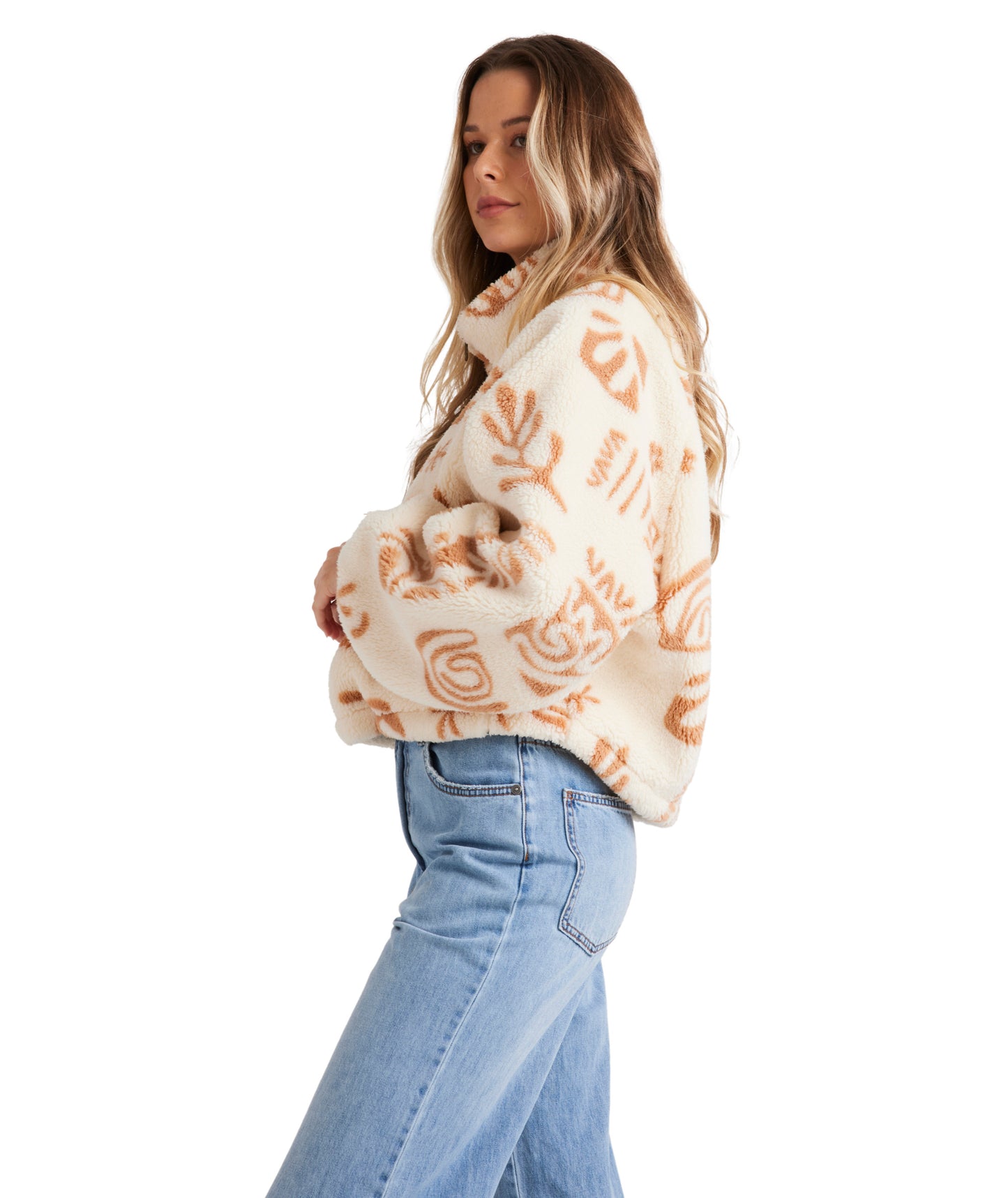 Billabong Feeling Playful Half Zip Crew in MULTI