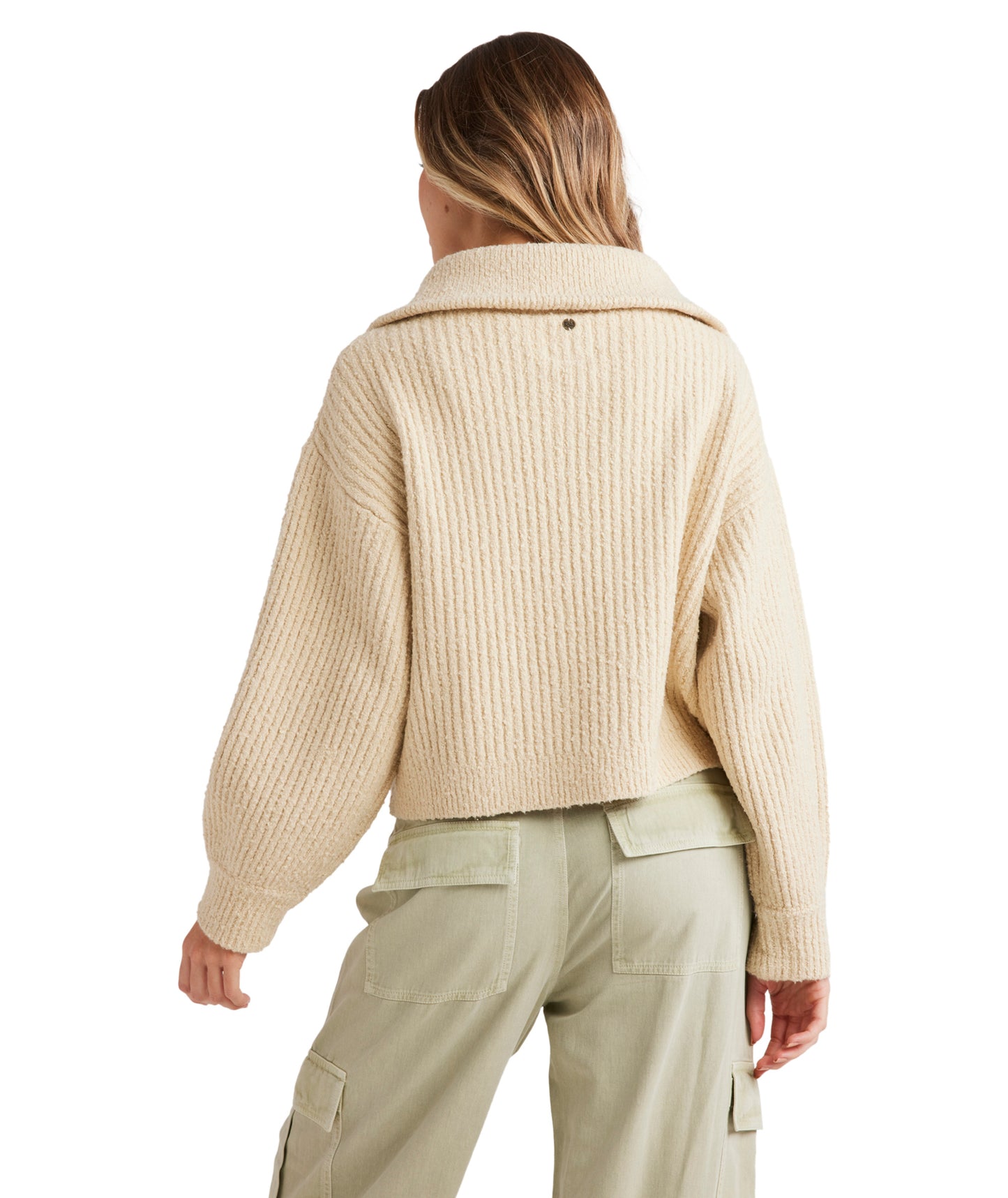 Billabong Zippy Loo Sweater in WHITE SAND