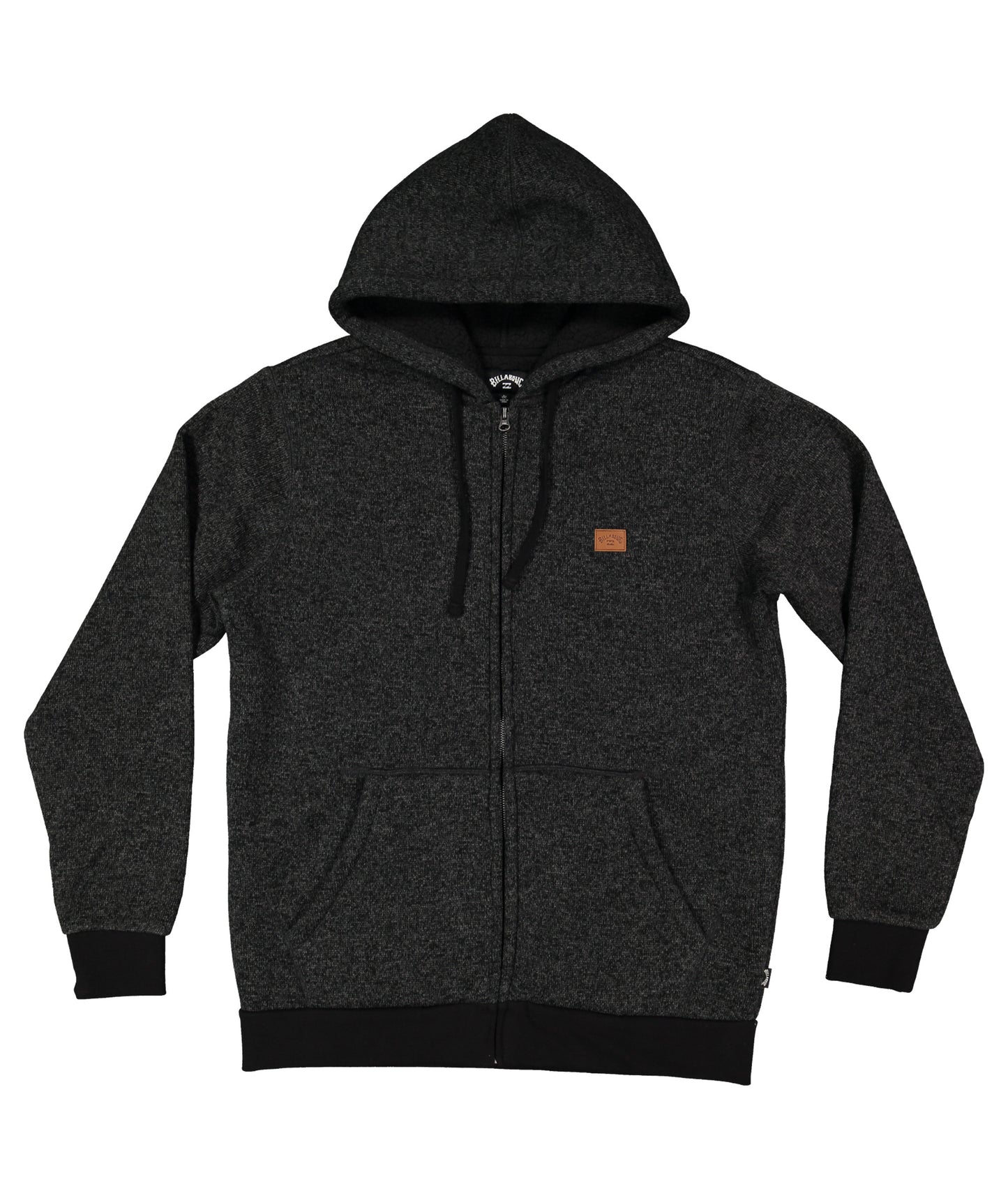 Billabong Revolt Zip Thru Hood in BLACK HEATHER