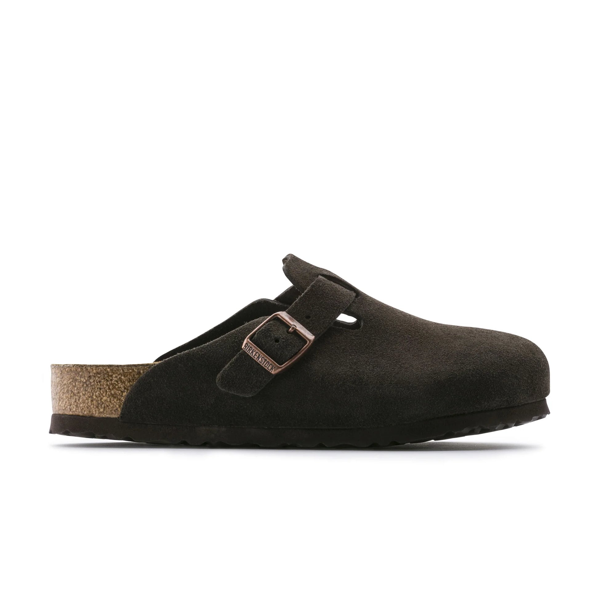 Birkenstock Boston Sfb Mocca Suede Leather Regular