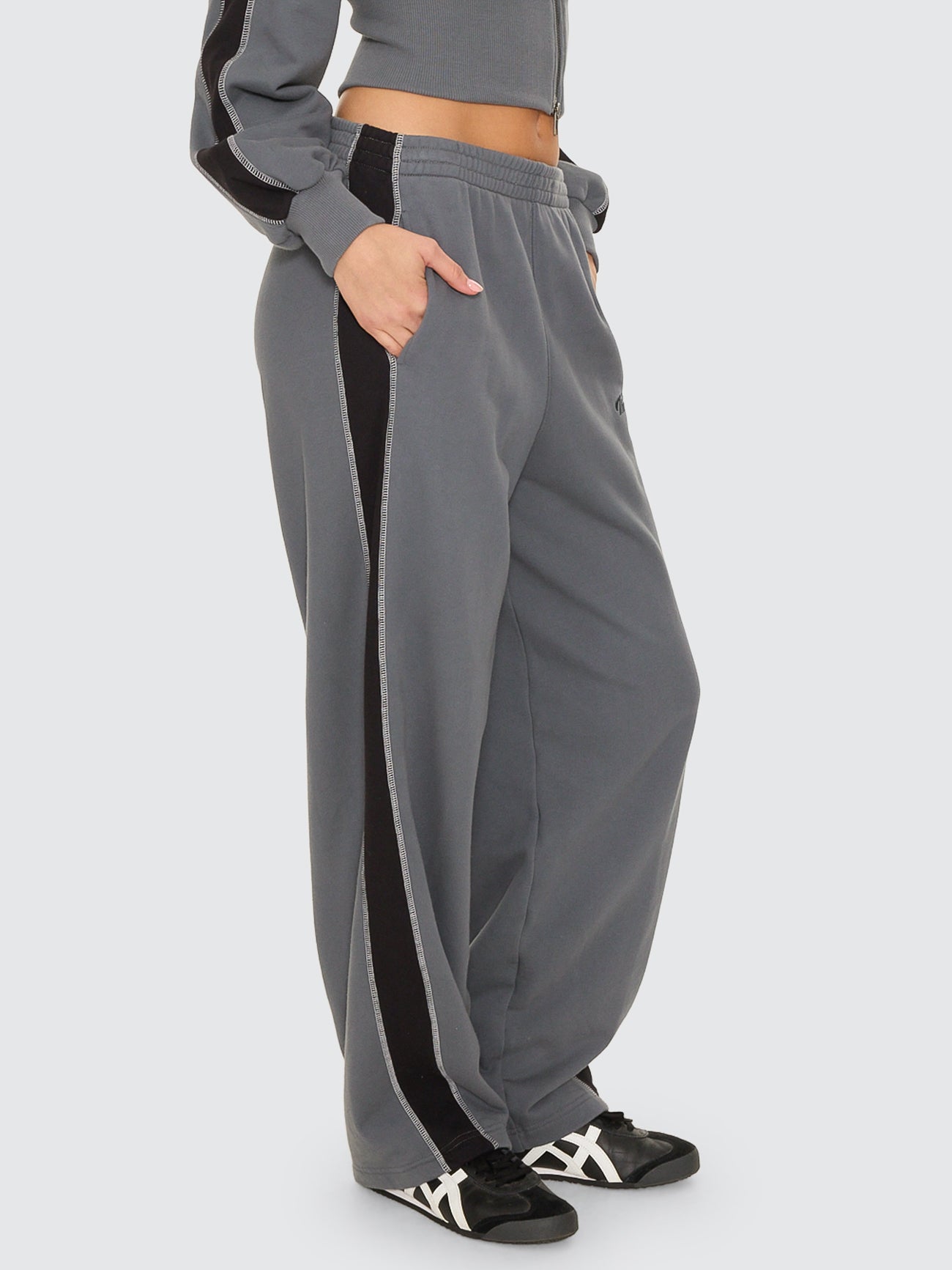 Thrills Co Division 011 Panelled Track Pant - Petrol in Petrol