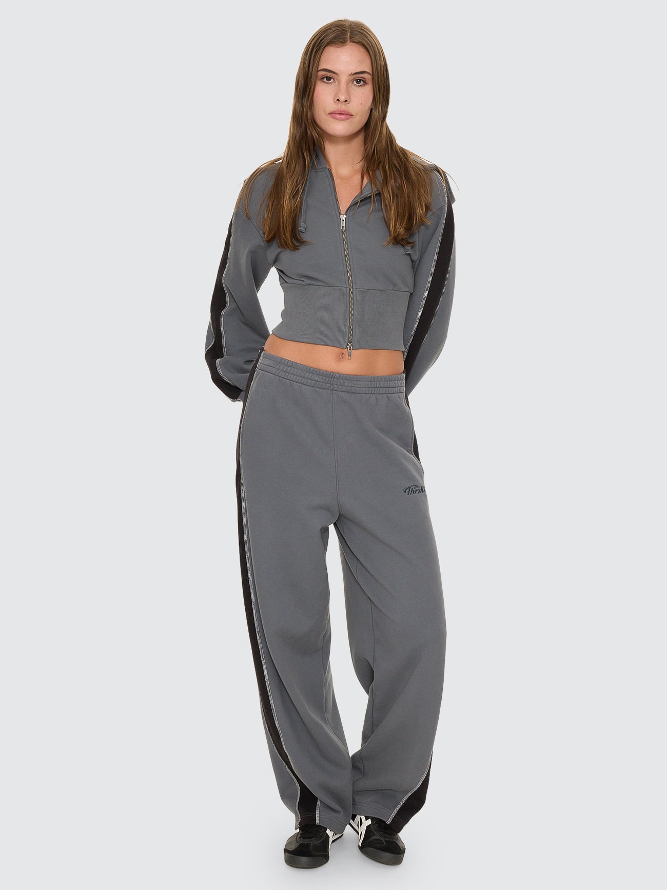 Thrills Co Division 011 Panelled Track Pant - Petrol in Petrol