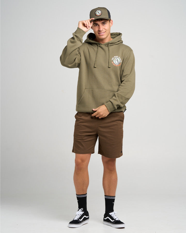 The Mad Hueys Trust Cod | Hooded Pullover in OLIVE