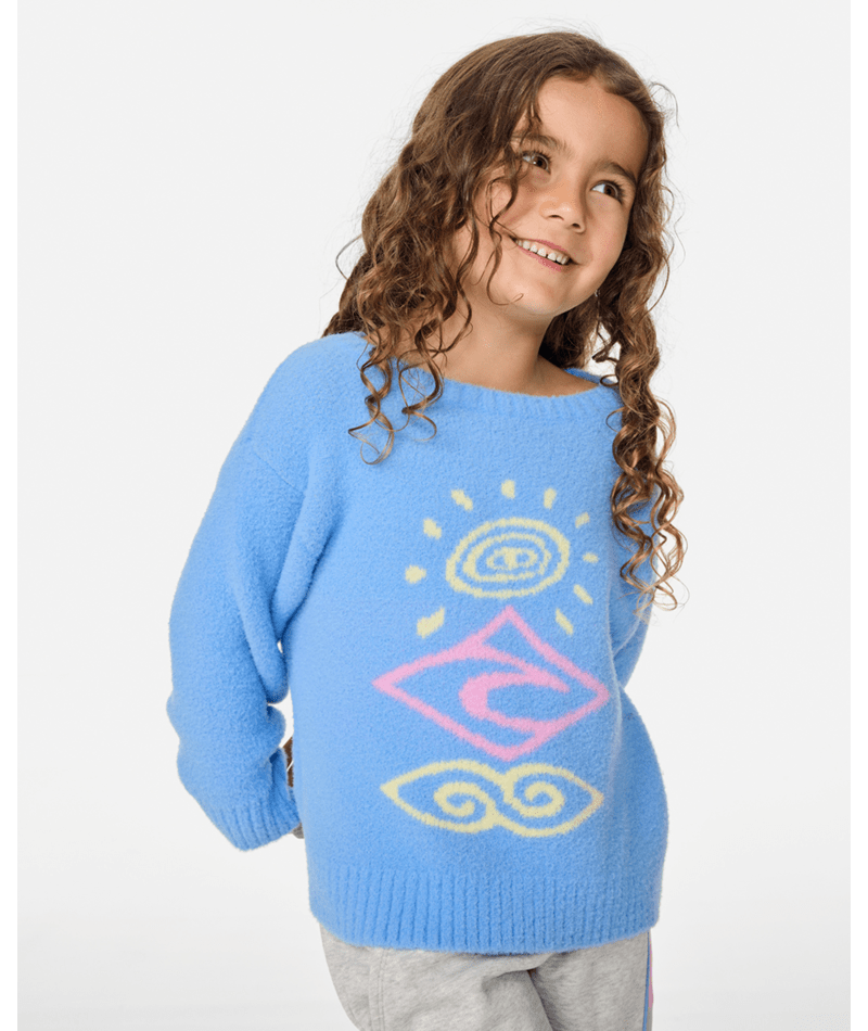 Rip Curl Ride The Wave Knitwear -Girl in CORNFLOWER BLUE