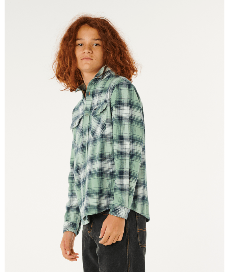 Rip Curl Count Flannel Shirt -Boy in ALOE