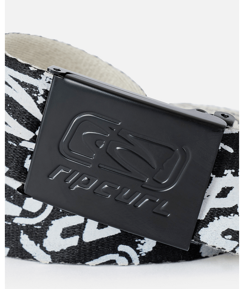 Rip Curl Archive Revo Webbing Belt in BLACK/WHITE