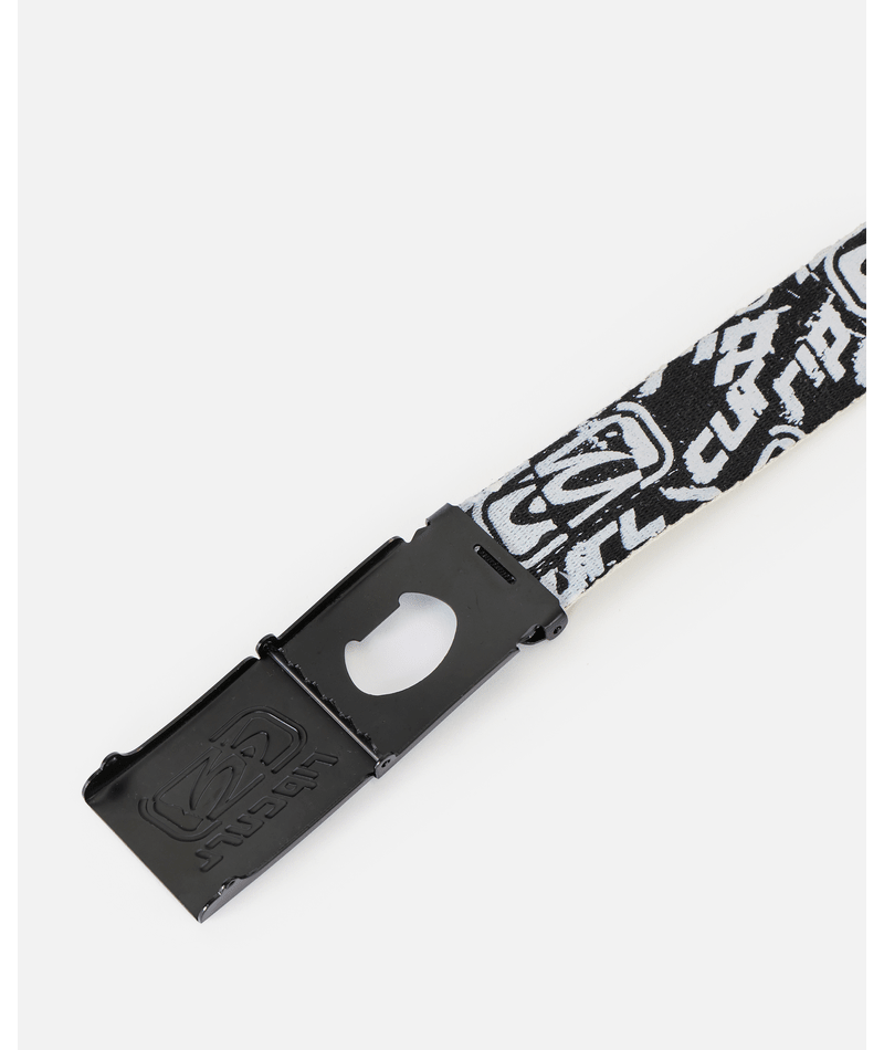 Rip Curl Archive Revo Webbing Belt in BLACK/WHITE