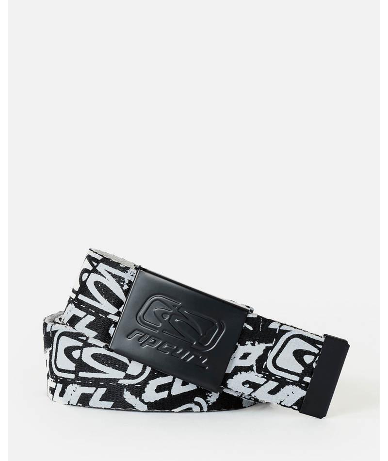 Rip Curl Archive Revo Webbing Belt in BLACK/WHITE
