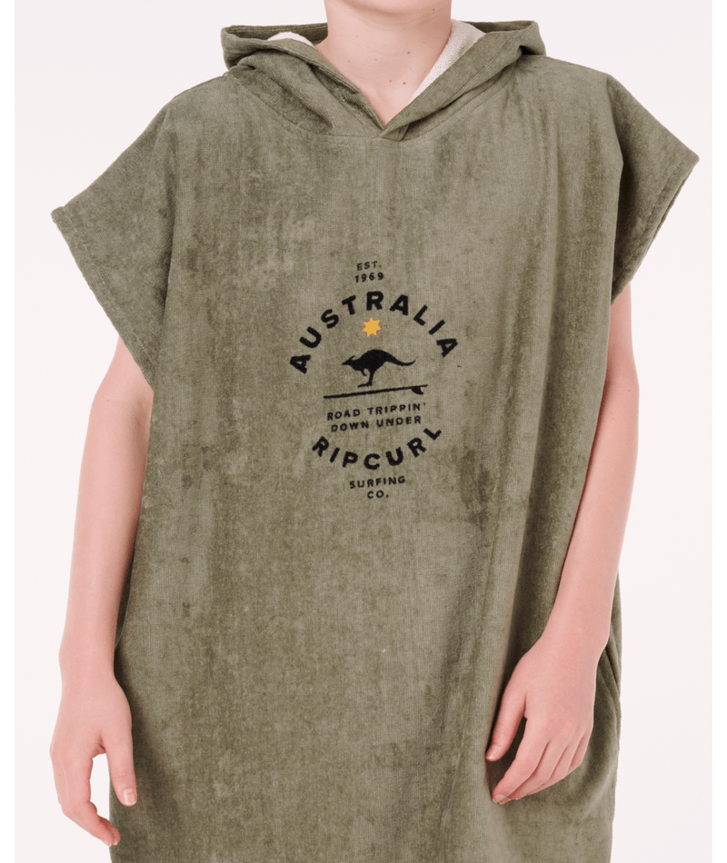 Rip Curl Printed Hooded Towel - Boy in OLIVE