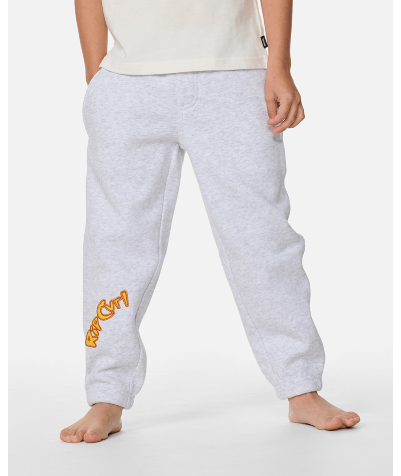 Rip Curl Ride The Wave Trackpant-Boy in LIGHT GREY HEATHER