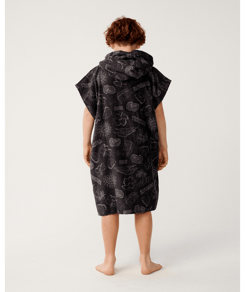 Rip Curl Sessions Hooded Towel - Boy in WASHED BLACK