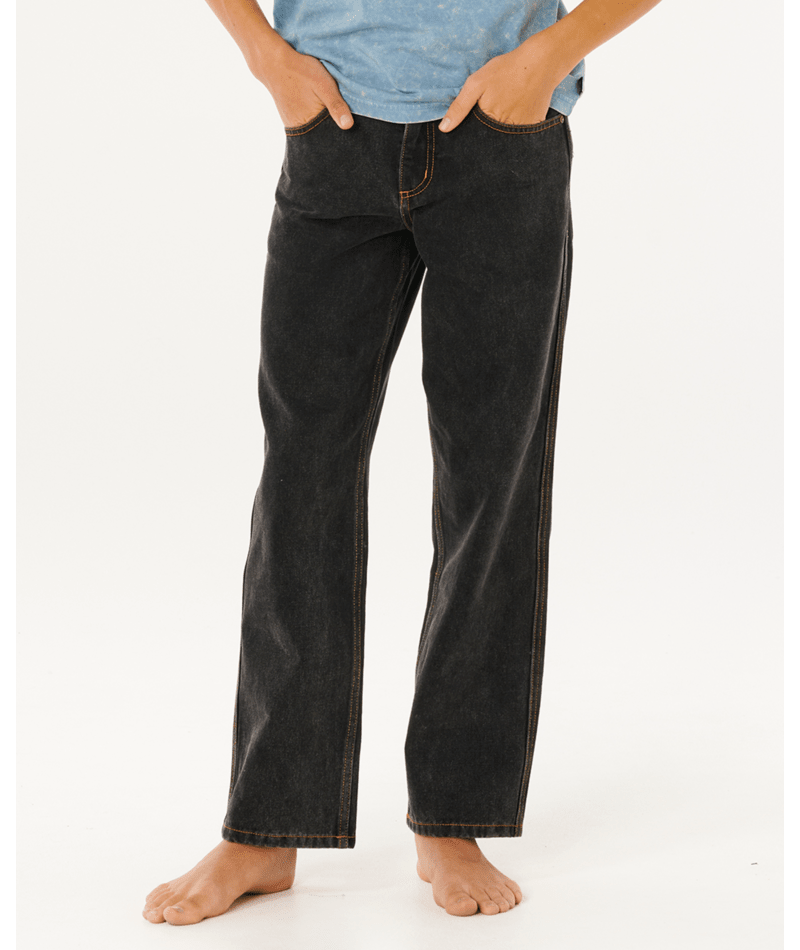 Rip Curl Hyped Denim Pant-Boy in WASHED BLACK