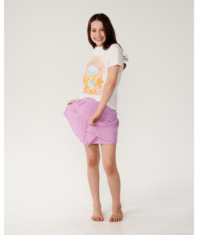 Rip Curl Costa Del Sol Woven Skort-Girl in LILAC