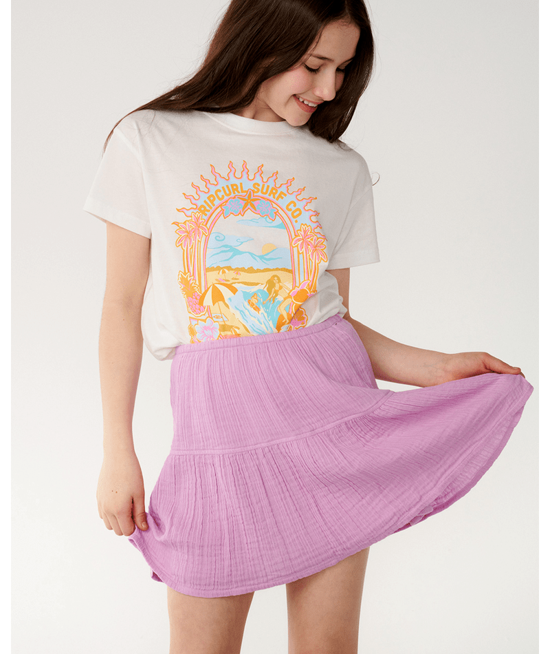 Rip Curl Costa Del Sol Woven Skort-Girl in LILAC