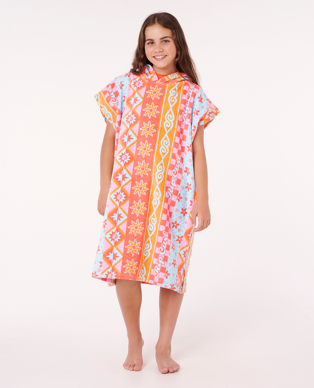 Rip Curl Mixed Cotton Hooded Towel-Girl in RED