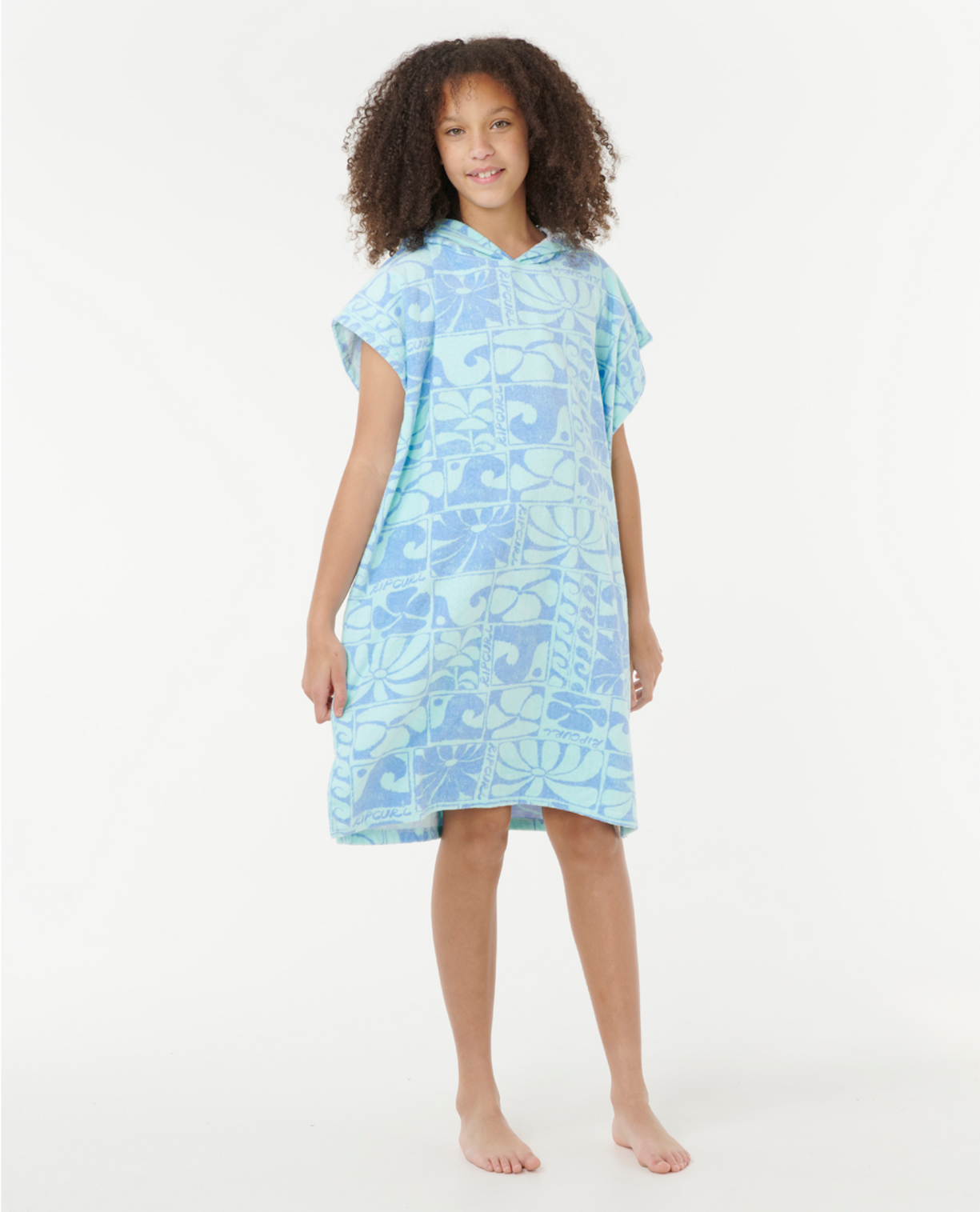 Rip Curl Mixed Cotton Hooded Towel-Girl in BLUE