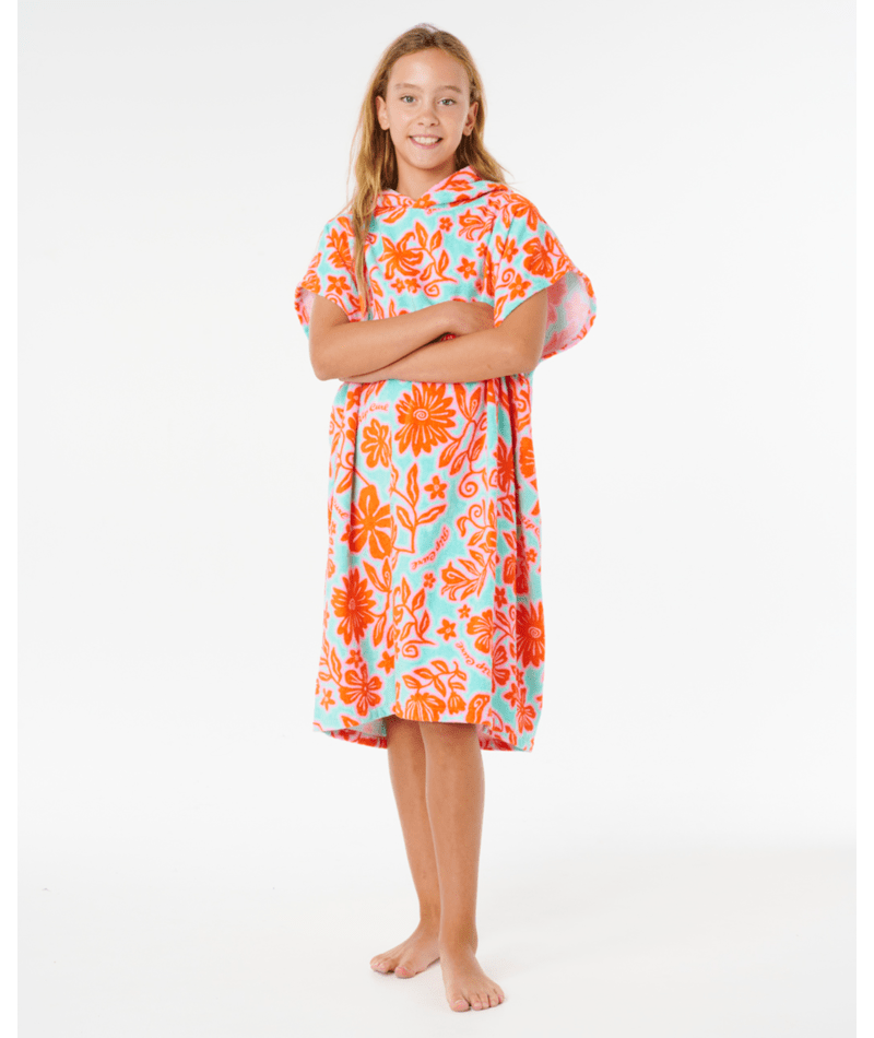 Rip Curl Mixed Cotton Hooded Towel-Girl in TEAL