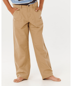 Rip Curl Hyped Canvas Pant-Boy in KHAKI SAND