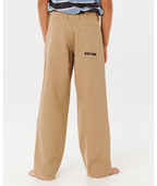 Rip Curl Hyped Canvas Pant-Boy in KHAKI SAND
