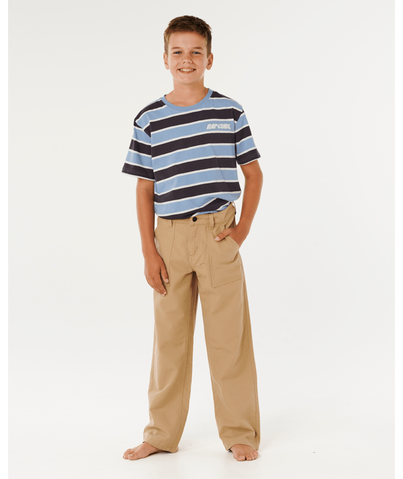 Rip Curl Hyped Canvas Pant-Boy in KHAKI SAND
