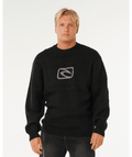 Rip Curl Inner Visions Knit Crew in BLACK
