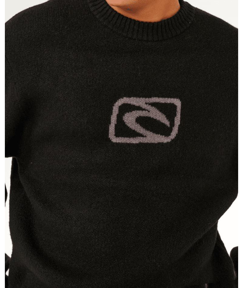 Rip Curl Inner Visions Knit Crew in BLACK