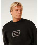Rip Curl Inner Visions Knit Crew in BLACK