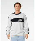 Rip Curl Panel Beater Knit Crew in GREY MARLE