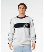 Rip Curl Panel Beater Knit Crew in GREY MARLE