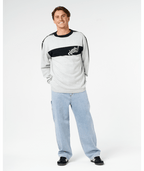 Rip Curl Panel Beater Knit Crew in GREY MARLE