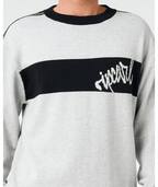 Rip Curl Panel Beater Knit Crew in GREY MARLE