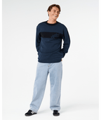 Rip Curl Panel Beater Knit Crew in DARK NAVY