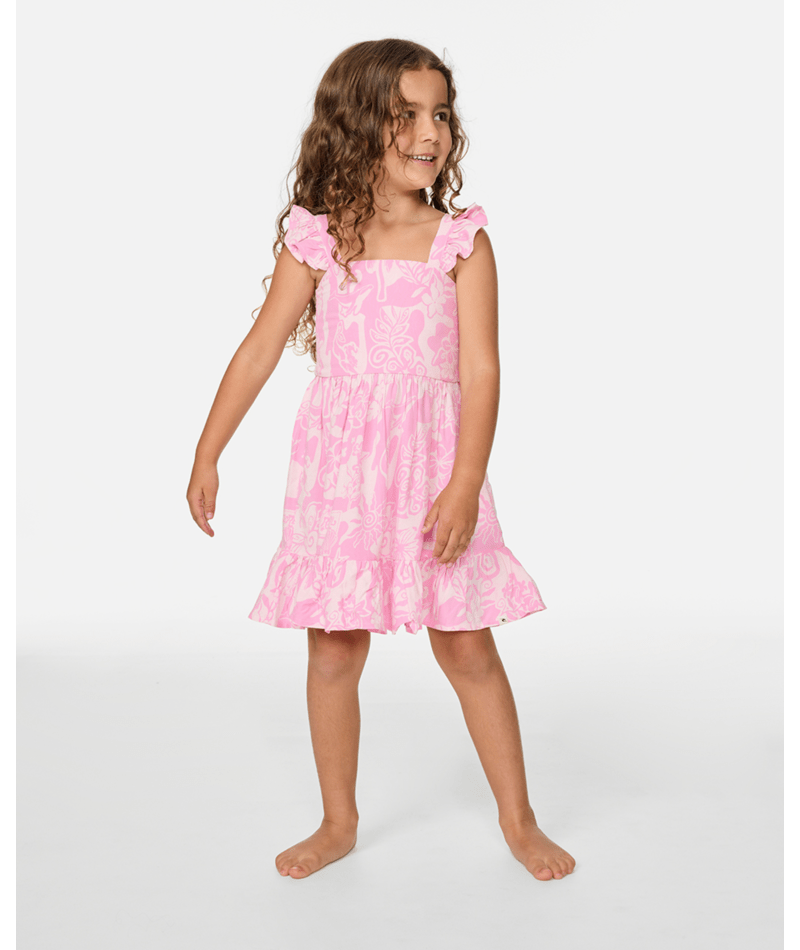 Rip Curl Surf Magic Woven Dress-Girl in BEGONIA PINK