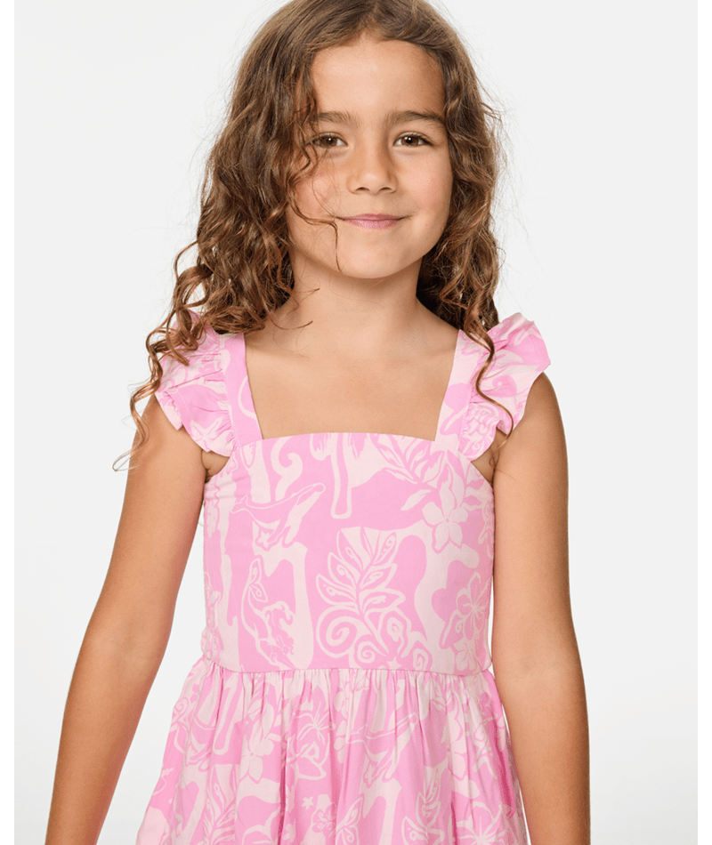 Rip Curl Surf Magic Woven Dress-Girl in BEGONIA PINK