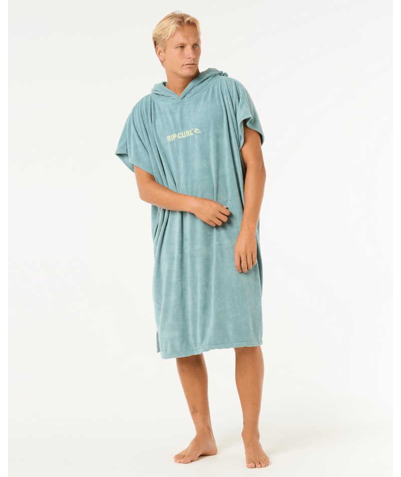 Rip Curl Brand Hooded Towel in BLUE LAGOON